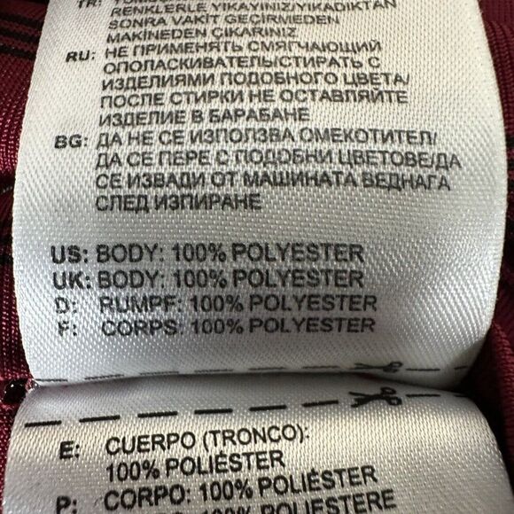 Adidas Shirt Mens XL Red Polo Striped Short Sleeve Climalite Polyester Adult - Picture 3 of 8